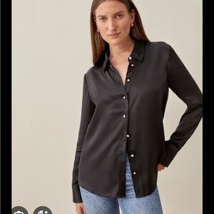 Reformation 100% silk button down (never worn)